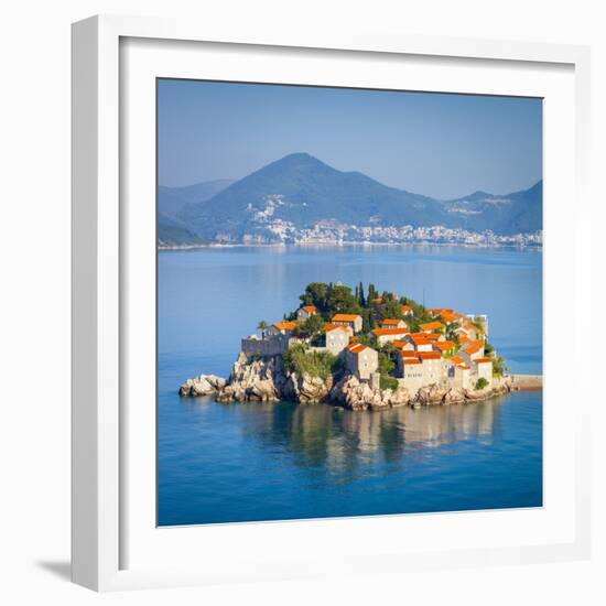 The Picturesque Island Village of Sveti Stephan, Sveti Stephan, Montenegro-Doug Pearson-Framed Photographic Print