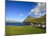 The Picturesque Village of Gjogv, with Middagsfjall Mountain and the Djupini in the Background, Eys-Kimberley Coole-Mounted Photographic Print