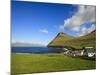 The Picturesque Village of Gjogv, with Middagsfjall Mountain and the Djupini in the Background, Eys-Kimberley Coole-Mounted Photographic Print