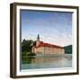The Picturesque Weltenburg Abbey and the River Danube Illuminated at Sunrise, Lower Bavaria, Bavari-Doug Pearson-Framed Photographic Print
