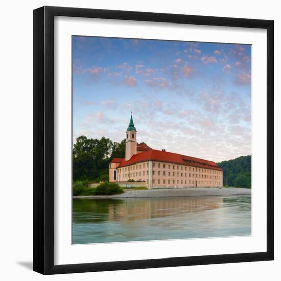 The Picturesque Weltenburg Abbey and the River Danube Illuminated at Sunrise, Lower Bavaria, Bavari-Doug Pearson-Framed Photographic Print