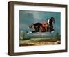 The Piebald Horse "Cehero" Rearing-Johann Georg de Hamilton-Framed Premium Giclee Print