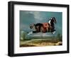 The Piebald Horse "Cehero" Rearing-Johann Georg de Hamilton-Framed Premium Giclee Print