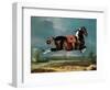 The Piebald Horse "Cehero" Rearing-Johann Georg de Hamilton-Framed Premium Giclee Print