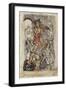 The Pied Piper and the Children-Arthur Rackham-Framed Giclee Print