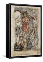 The Pied Piper and the Children-Arthur Rackham-Framed Stretched Canvas