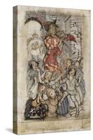 The Pied Piper and the Children-Arthur Rackham-Stretched Canvas