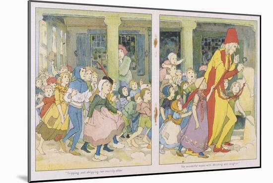 The Pied Piper Leading the Children Away from the Town-Alice B. Woodward-Mounted Art Print