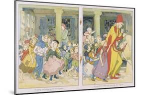 The Pied Piper Leading the Children Away from the Town-Alice B. Woodward-Mounted Art Print