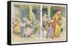 The Pied Piper Leading the Children Away from the Town-Alice B. Woodward-Framed Stretched Canvas