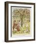 The Pied Piper Plays His Pipe-Kate Greenaway-Framed Art Print