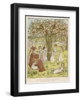 The Pied Piper Plays His Pipe-Kate Greenaway-Framed Art Print