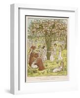 The Pied Piper Plays His Pipe-Kate Greenaway-Framed Art Print