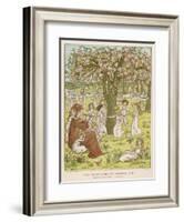 The Pied Piper Plays His Pipe-Kate Greenaway-Framed Art Print