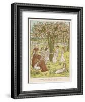 The Pied Piper Plays His Pipe-Kate Greenaway-Framed Art Print