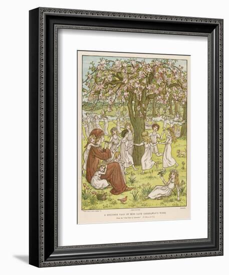 The Pied Piper Plays His Pipe-Kate Greenaway-Framed Art Print