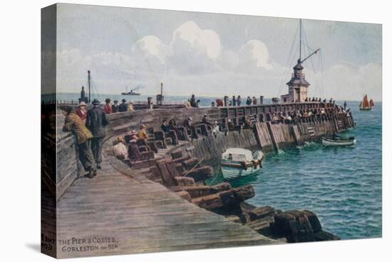 The Pier and Cosies, Gorleston-On-Sea-Alfred Robert Quinton-Stretched Canvas