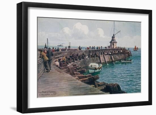 The Pier and Cosies, Gorleston-On-Sea-Alfred Robert Quinton-Framed Giclee Print