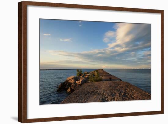 The Pier At Dusk-Anthony Paladino-Framed Giclee Print