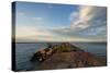 The Pier At Dusk-Anthony Paladino-Stretched Canvas