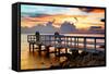 The Pier at Sunset Lovers-Philippe Hugonnard-Framed Stretched Canvas