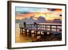 The Pier at Sunset Lovers-Philippe Hugonnard-Framed Photographic Print