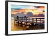 The Pier at Sunset Lovers-Philippe Hugonnard-Framed Photographic Print