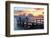 The Pier at Sunset Lovers-Philippe Hugonnard-Framed Photographic Print