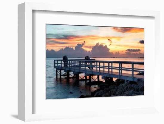 The Pier at Sunset Lovers-Philippe Hugonnard-Framed Photographic Print