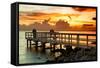 The Pier at Sunset Lovers-Philippe Hugonnard-Framed Stretched Canvas