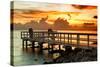 The Pier at Sunset Lovers-Philippe Hugonnard-Stretched Canvas