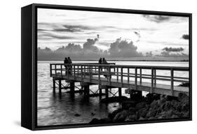 The Pier at Sunset Lovers-Philippe Hugonnard-Framed Stretched Canvas