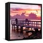 The Pier at Sunset Lovers-Philippe Hugonnard-Framed Stretched Canvas