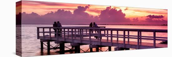 The Pier at Sunset Lovers-Philippe Hugonnard-Stretched Canvas