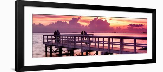 The Pier at Sunset Lovers-Philippe Hugonnard-Framed Premium Photographic Print