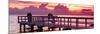 The Pier at Sunset Lovers-Philippe Hugonnard-Mounted Premium Photographic Print
