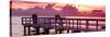 The Pier at Sunset Lovers-Philippe Hugonnard-Stretched Canvas