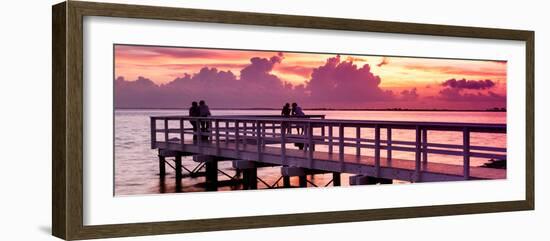 The Pier at Sunset Lovers-Philippe Hugonnard-Framed Photographic Print