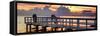 The Pier at Sunset Lovers-Philippe Hugonnard-Framed Stretched Canvas