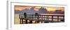 The Pier at Sunset Lovers-Philippe Hugonnard-Framed Photographic Print