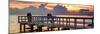 The Pier at Sunset Lovers-Philippe Hugonnard-Mounted Photographic Print