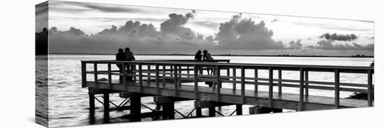 The Pier at Sunset Lovers-Philippe Hugonnard-Stretched Canvas