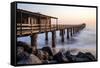 The Pier at sunset, Swakopmund, Namibia-Jean Brooks-Framed Stretched Canvas