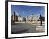 The Pier Head with the Royal Liver Building, the Neighbouring Cunard Building and Port of Liverpool-David Bank-Framed Photographic Print