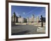 The Pier Head with the Royal Liver Building, the Neighbouring Cunard Building and Port of Liverpool-David Bank-Framed Photographic Print