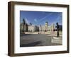 The Pier Head with the Royal Liver Building, the Neighbouring Cunard Building and Port of Liverpool-David Bank-Framed Photographic Print
