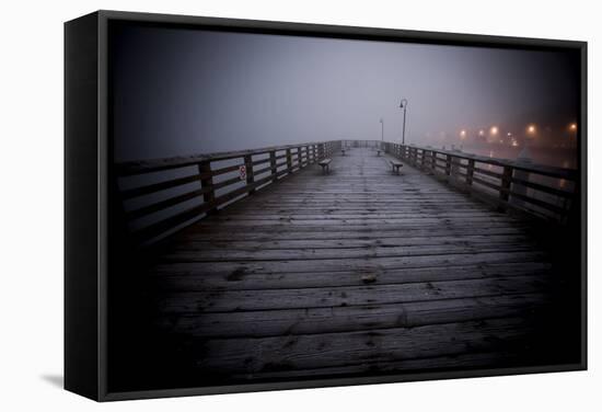 The Pier Near Seattle's Water Taxi Zone on the Puget Sound, West Seattle, Washington-Dan Holz-Framed Stretched Canvas