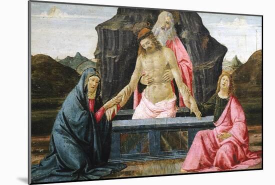 The Pieta, Detail from Predella of Sacred Conversation-Domenico Ghirlandaio-Mounted Giclee Print