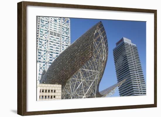 The Piex d'Or sculpture by Frank Gehry, Barcelona, Catalonia, Spain, Europe-Frank Fell-Framed Photographic Print