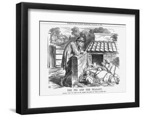 The Pig and the Peasant, 1863-John Tenniel-Framed Giclee Print